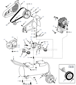Page A Diagram and Parts List for VT627402 2001 Campbell Hausfeld Compressor
